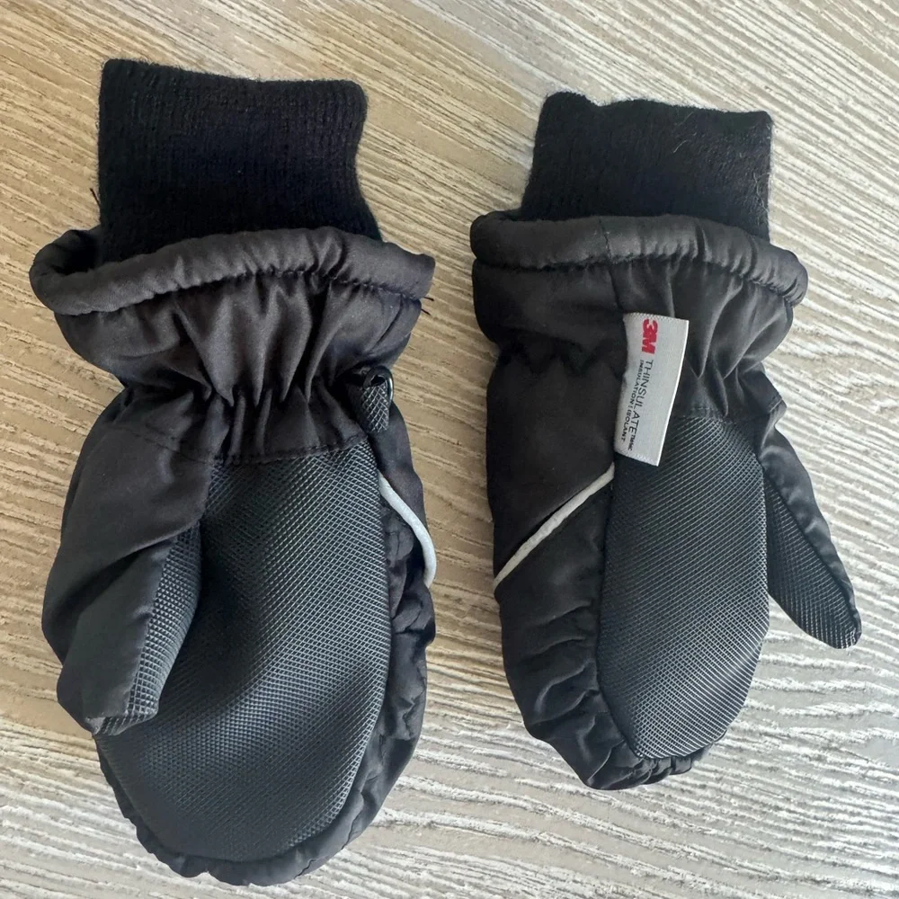 Car & Jack Black Snowplay mittens, 12-24 months